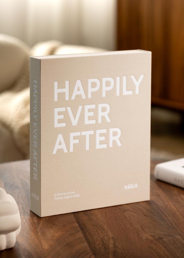 KAILA HAPPILY EVER AFTER Creme - Coffee Table Photo Album (60 Crne stranica)