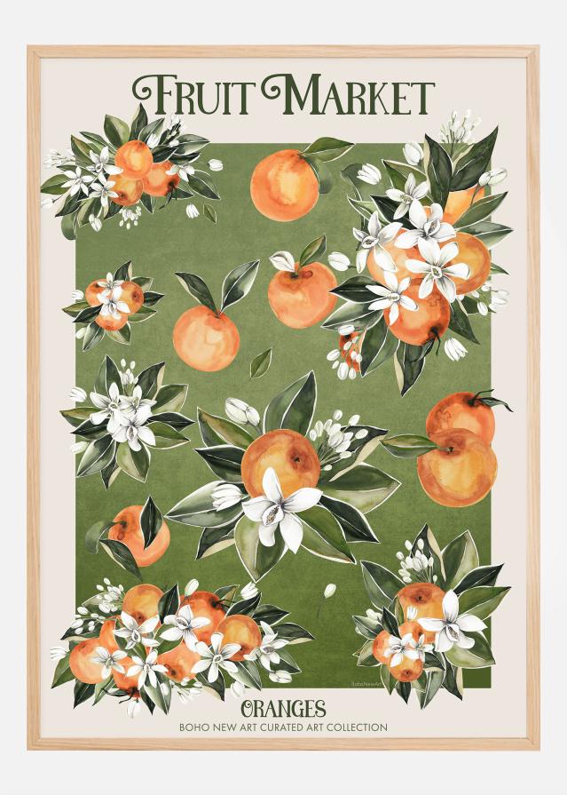 Fruit Market - Boho Oranges Plakat