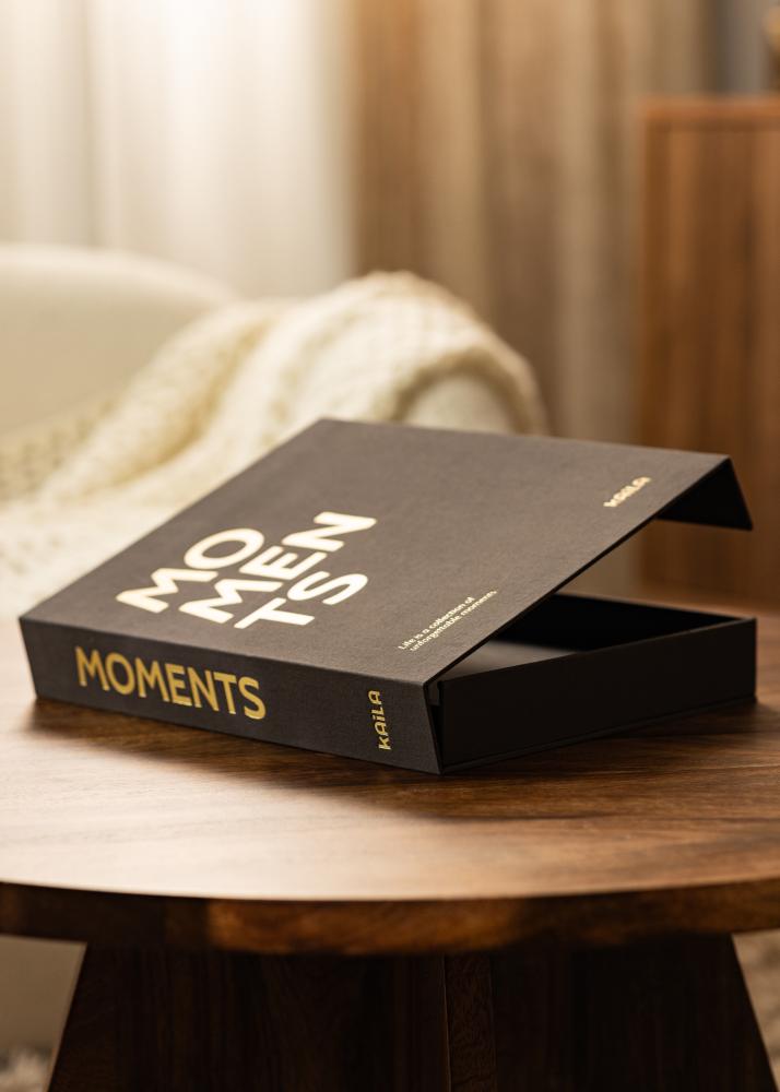 KAILA MOMENTS Black - Coffee Table Photo Album (60 Crne Stranice / 30 listova)