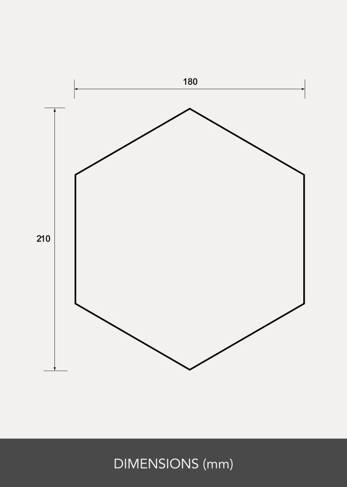 Ogledalo Set Hexagon 18x21 cm - 5 kom