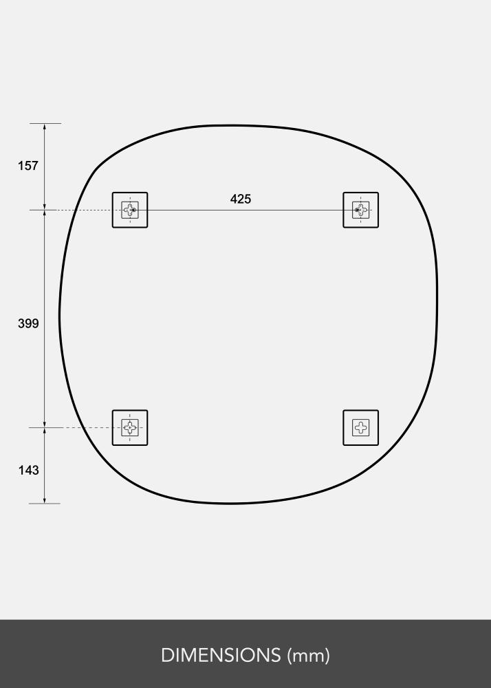 Ogledalo Roundy I 70x70 cm