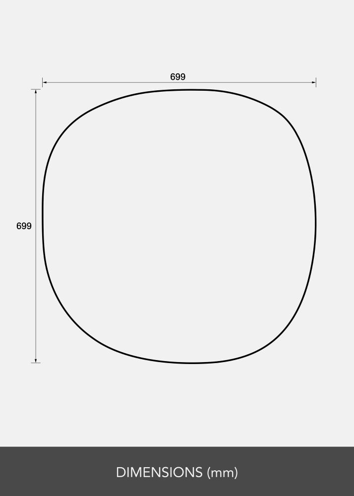 Ogledalo Roundy I 70x70 cm