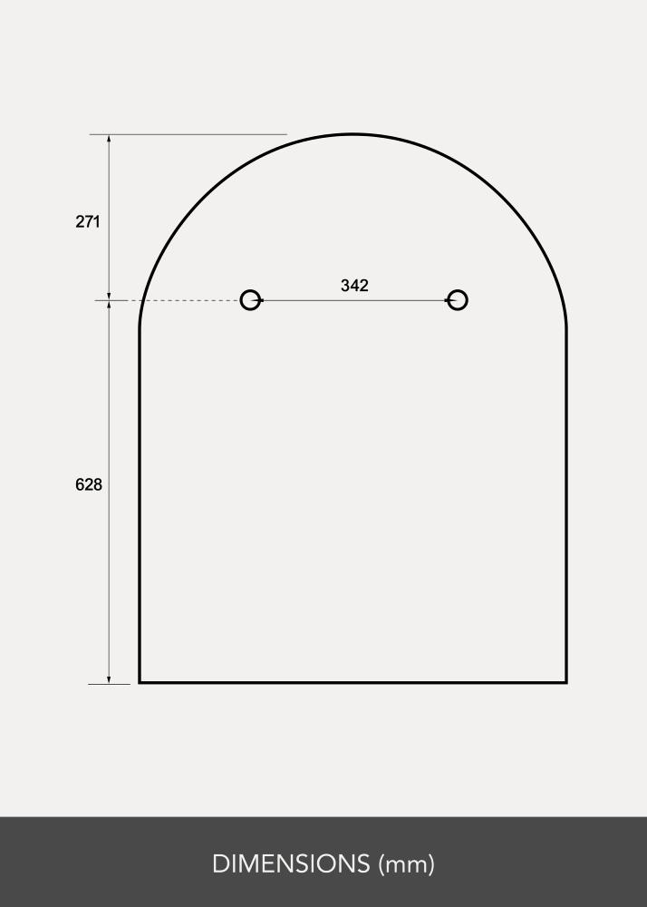 Ogledalo Domed LED 70x90 cm