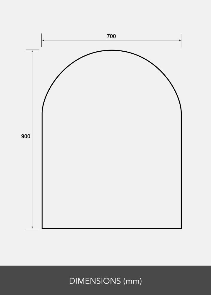 Ogledalo Domed LED 70x90 cm