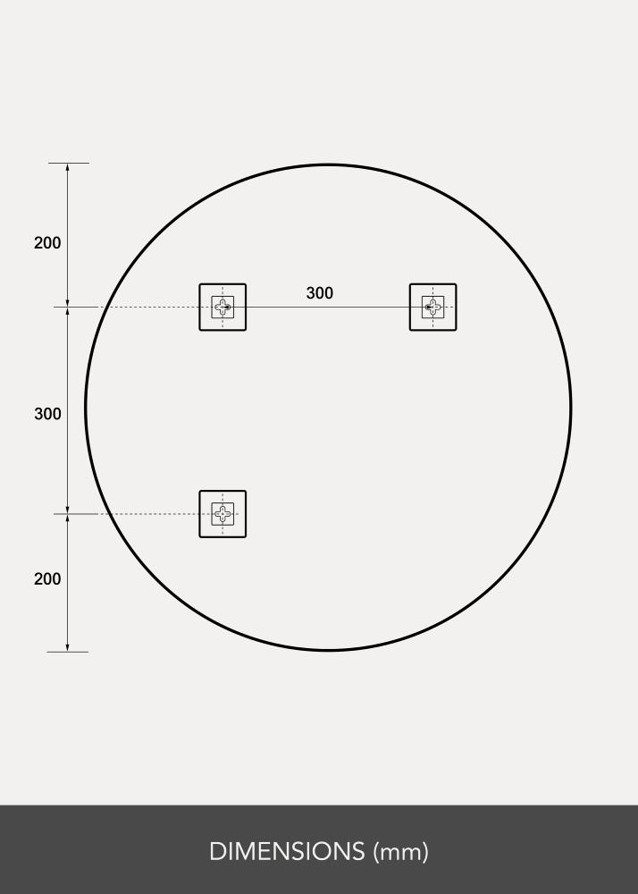 Okruglo Ogledalo 70 cm Ø