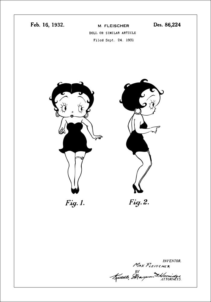 Patentni crtež - Betty Boop Plakat