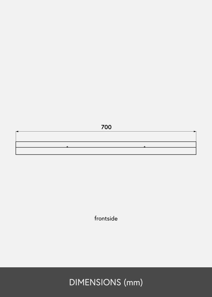 Polica za slike Crno 70 cm