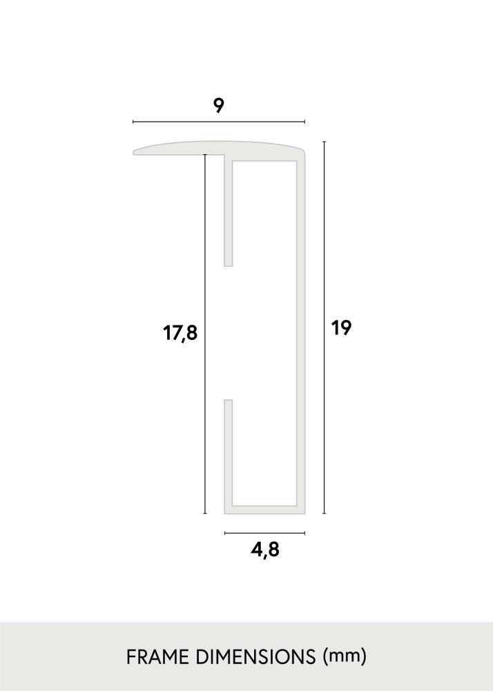 Okvir Aluminij Akrilno staklo Crno 70x100 cm